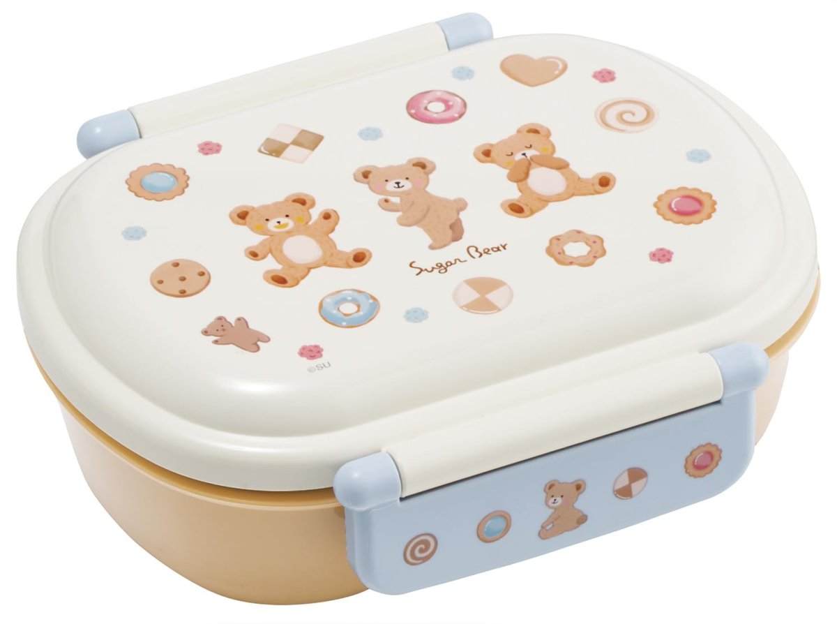 画像1: スケーター（Ｓｋａｔｅｒ） 子供用 弁当箱 ふわっと盛れる ランチボックス １段 ３６０ｍｌ 日本製 食洗機対応 レンジ対応 Ｓｕｇｅｒ Ｂｅａｒ 女の子 ＱＡＦ２ＢＡ?Ａ (1)