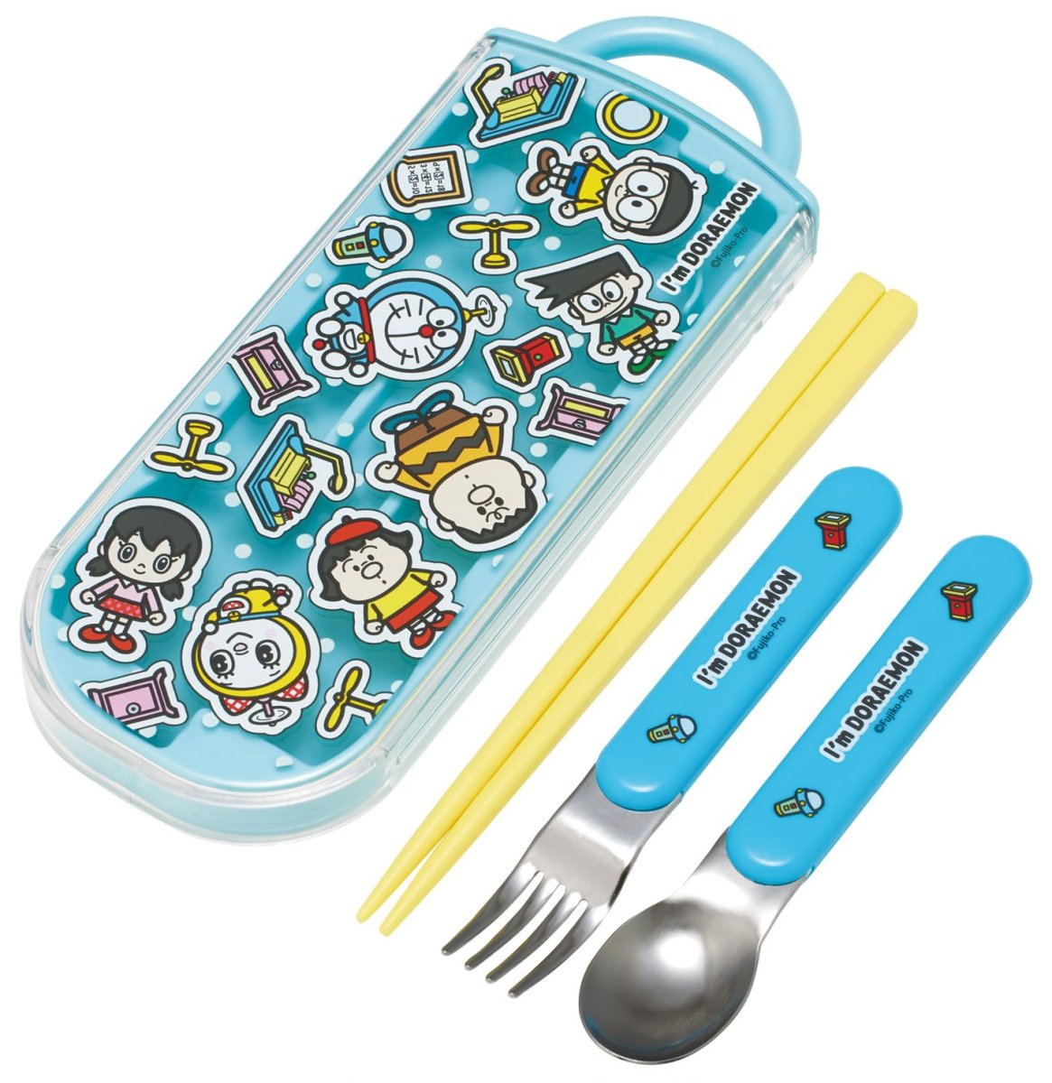 画像1: スケーター（Ｓｋａｔｅｒ） 弁当用箸 子供用 トリオセット 箸 スプーン フォーク １６．５ｃｍ サンリオ Ｉ?ｍ Ｄｏｒａｅｍｏｎ ドラえもん ＰＯＰ 男の子 女の子 ＴＡＣＣ２?Ａ (1)