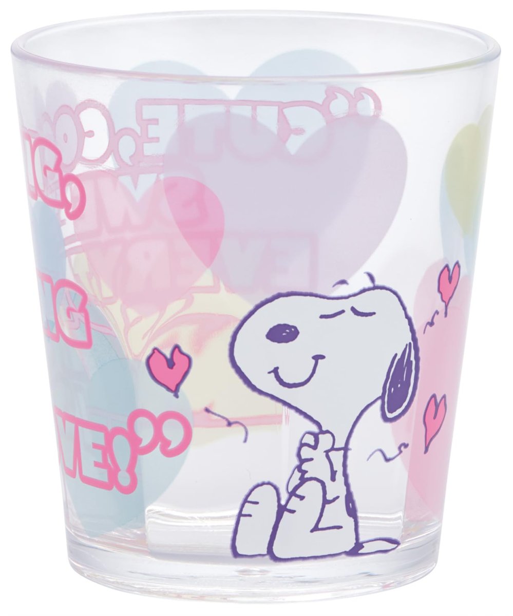 画像1: スケーター（Ｓｋａｔｅｒ） コップ ２８０ｍｌ プラスチック アクリル 食洗機対応 日本製 スヌーピー クリアハート ＫＳＡ４Ｊ?Ａ (1)