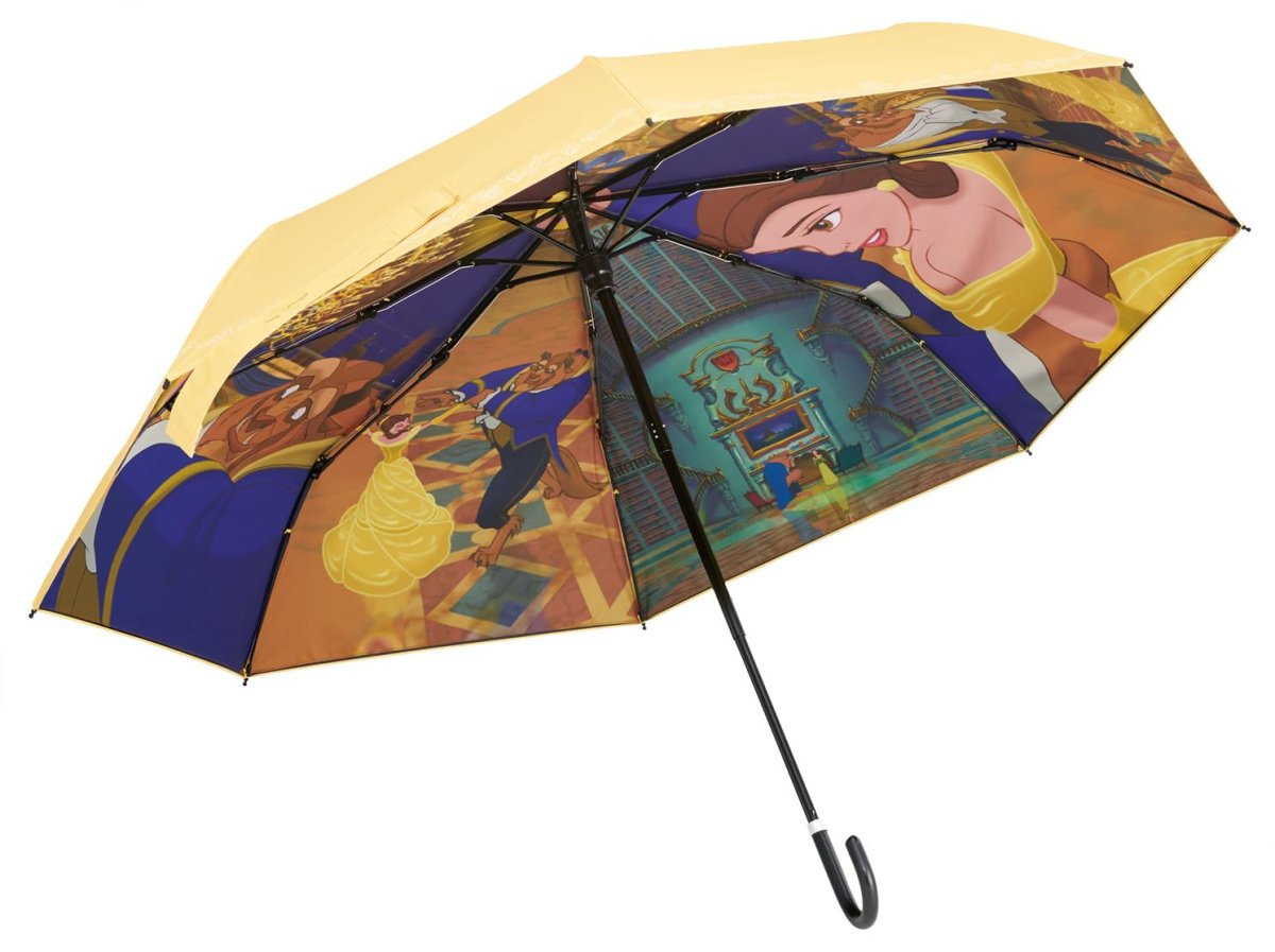 画像1: スケーター（Ｓｋａｔｅｒ） 傘 折りたたみ傘 晴雨兼用 両面印刷 遮光 遮熱 ＵＶカット ５５ｃｍ 収納袋付き ディズニー 美女と野獣 ファイナルフレーム ＵＢＯＴＢＰ５５?Ａ (1)
