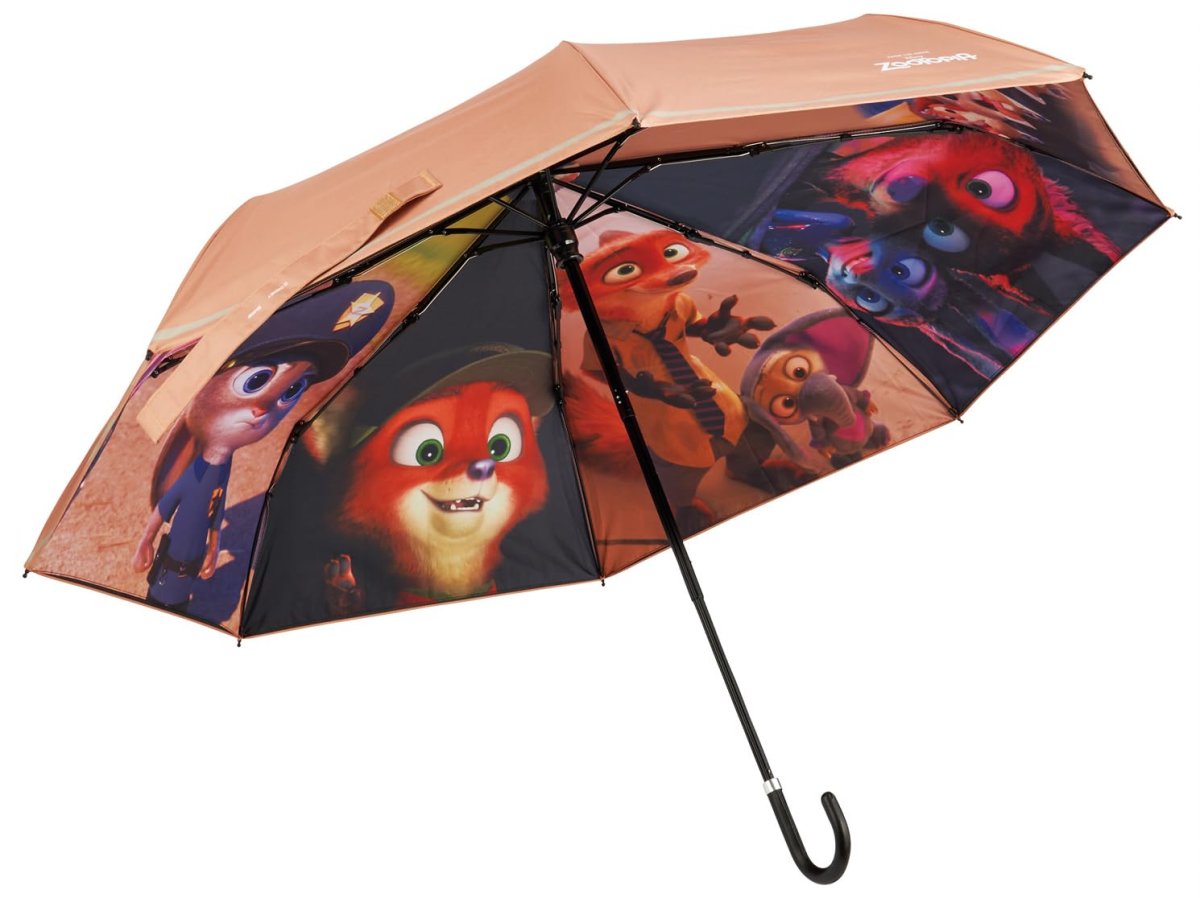 画像1: スケーター（Ｓｋａｔｅｒ） 傘 折りたたみ傘 晴雨兼用 両面印刷 遮光 遮熱 ＵＶカット ５５ｃｍ 収納袋付き ディズニー ズートピア ファイナルフレーム ７３３４５?Ａ (1)