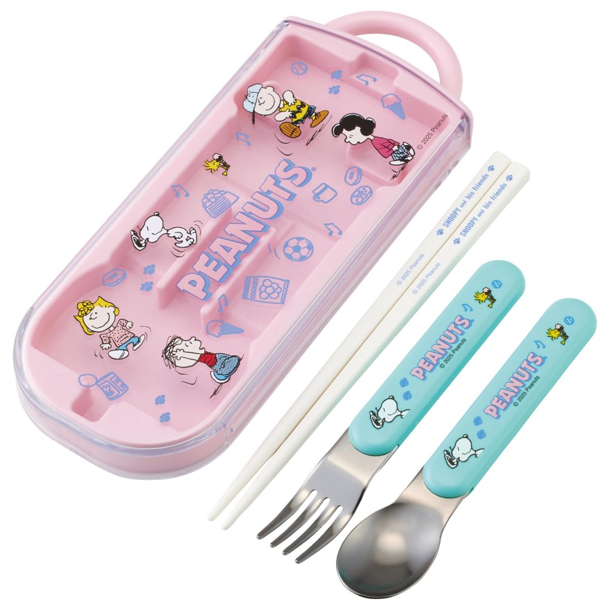 画像1: スケーター（Ｓｋａｔｅｒ） 弁当用箸 子供用 トリオセット 箸 スプーン フォーク １６．５ｃｍ スヌーピー Ｆｕｎ Ｆｕｎ Ｆｒｉｅｎｄｓ 男の子 女の子 ＴＡＣＣ２?Ａ (1)