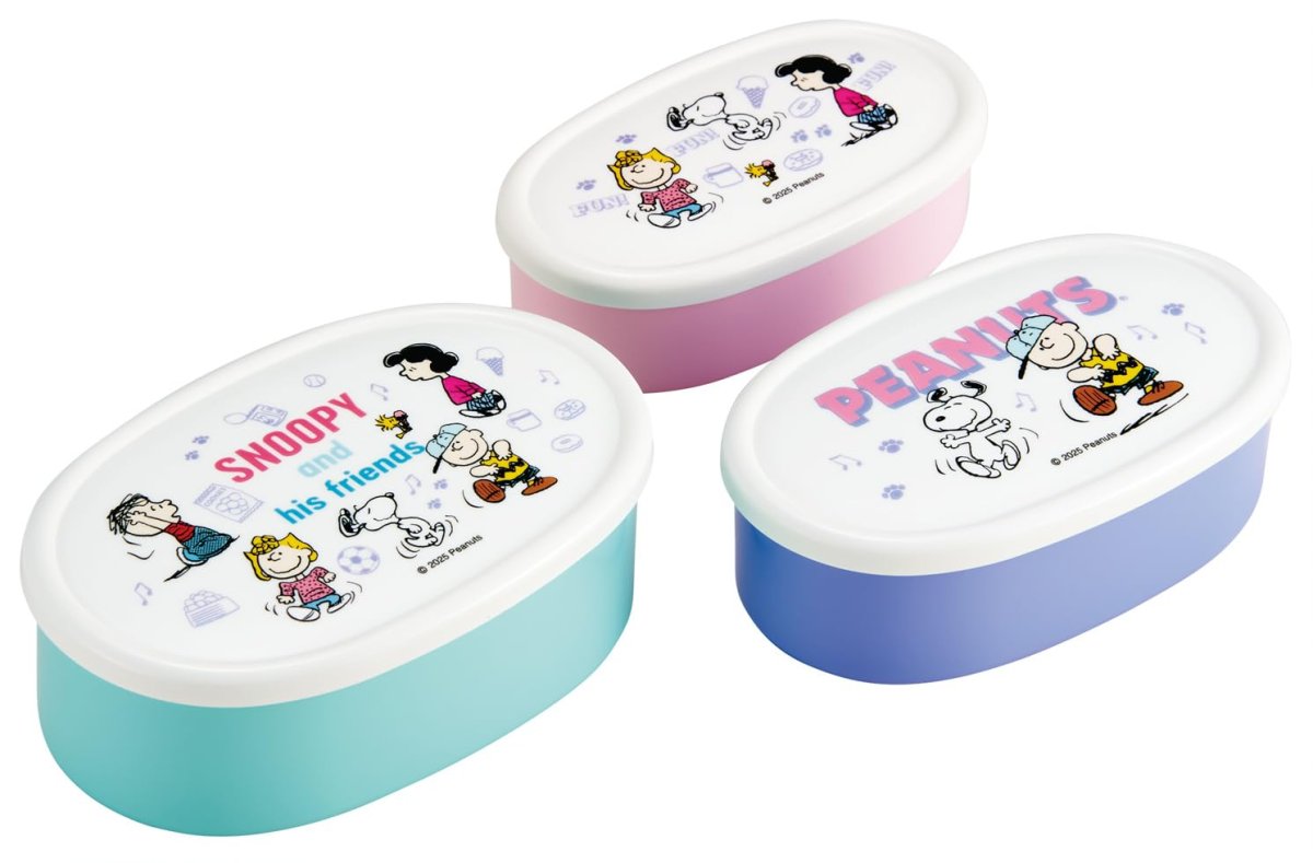 画像1: スケーター（Ｓｋａｔｅｒ） 弁当箱 ランチボックス シール容器 保存容器 ３個セット 日本製 スヌーピー Ｆｕｎ Ｆｕｎ Ｆｒｉｅｎｄｓ ＳＲＳ３Ｓ?Ａ (1)