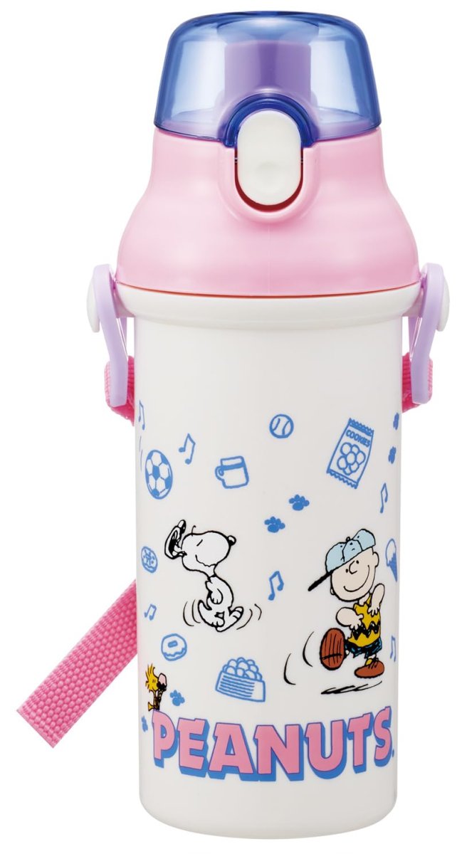 画像1: スケーター（ｓｋａｔｅｒ） 子供用 直飲み 水筒 プラスチック ４８０ｍｌ ワンプッシュ開閉 食洗機対応 日本製 スヌーピー Ｆｕｎ Ｆｕｎ Ｆｒｉｅｎｄｓ 男の子 女の子 ＰＳＢ５ＳＡＮ?Ａ (1)