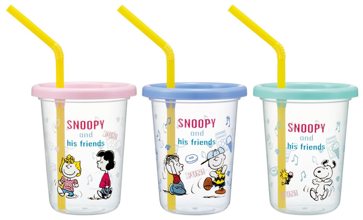 画像1: スケーター（Ｓｋａｔｅｒ） ストロー付 タンブラー ２３０ｍｌ ３個 セット 日本製 スヌーピー Ｆｕｎ Ｆｕｎ Ｆｒｉｅｎｄｓ 男の子 女の子 ＳＩＨ２ＳＴ?Ａ (1)