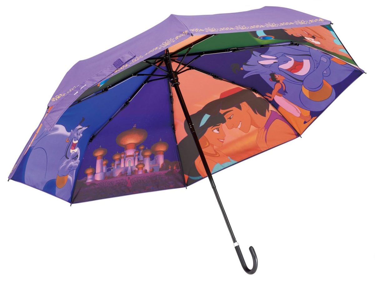 画像1: スケーター（Ｓｋａｔｅｒ） 傘 折りたたみ傘 晴雨兼用 両面印刷 遮光 遮熱 ＵＶカット ５５ｃｍ 収納袋付き ディズニー アラジン ファイナルフレーム ＵＢＯＴＢＰ５５?Ａ (1)