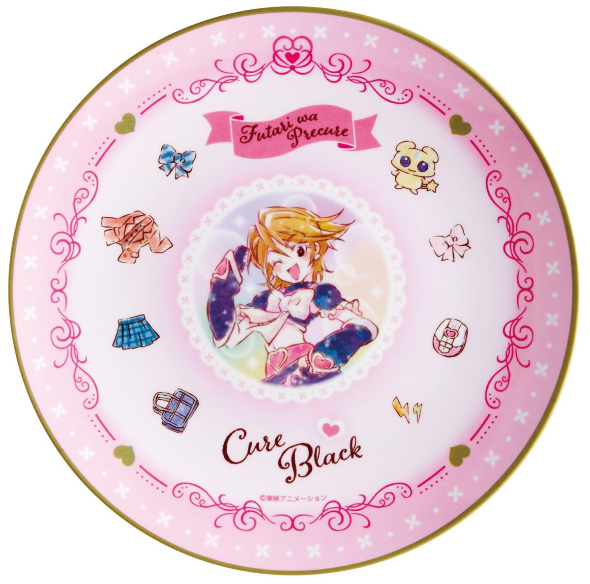 画像1: スケーター（Ｓｋａｔｅｒ） メラミン プレート ２０ｃｍ お皿 皿 ふたりはプリキュア 水彩 キュアブラック 女の子 ＭＰＬ２０Ｐ?Ａ (1)