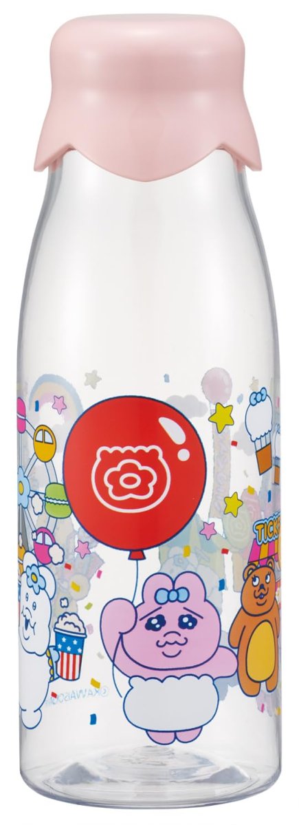 画像1: スケーター（ｓｋａｔｅｒ） 牛乳ビン風 直飲み ウォーターボトル 茶漉し付 水筒 ５００ｍｌ おぱんちゅうさぎ レトロ遊園地 ＰＴＹ５Ｍ?Ａ (1)
