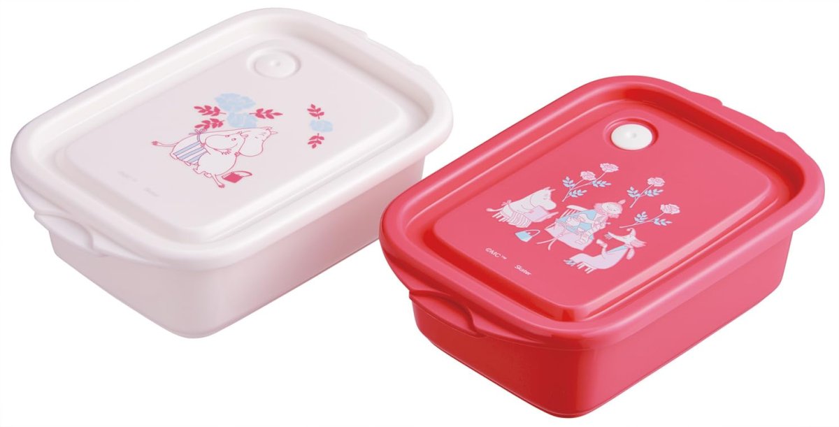 画像1: スケーター（Ｓｋａｔｅｒ） シール容器 ５００ｍｌ 日本製 ２個 セット ムーミン ママズデイ ＦＣＮ２Ｗ?Ａ (1)