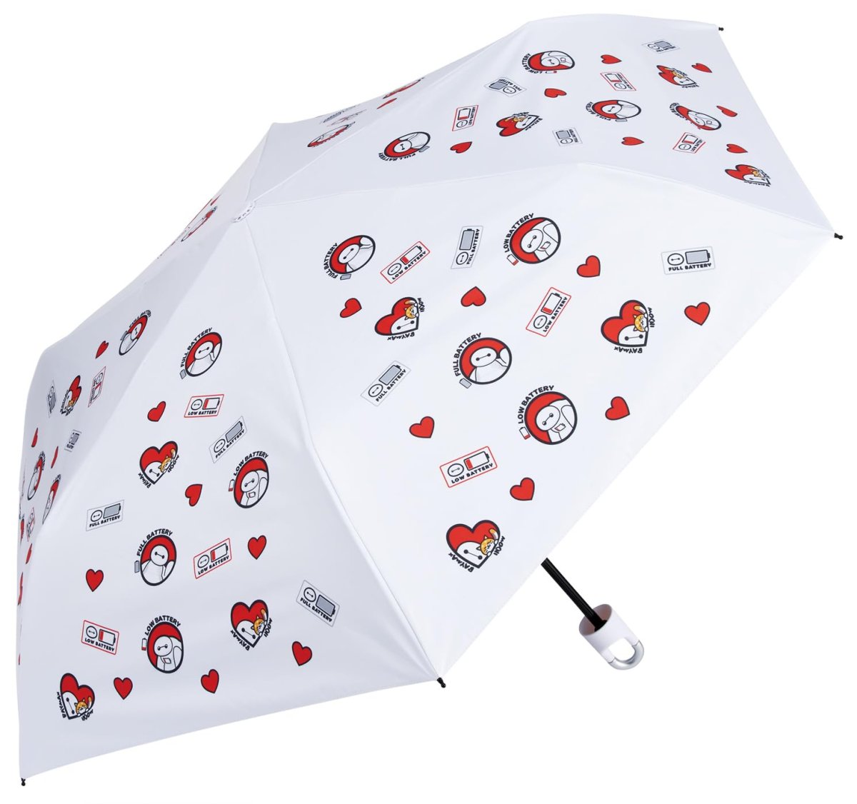 画像1: スケーター（Ｓｋａｔｅｒ） 傘 折りたたみ傘 日傘 カラビナ付き 晴雨兼用 遮光 遮熱 ＵＶカット ５５ｃｍ 収納袋付き ディズニー ベイマックス ＵＢＯＴＳＲ５５ＣＲ?Ａ (1)