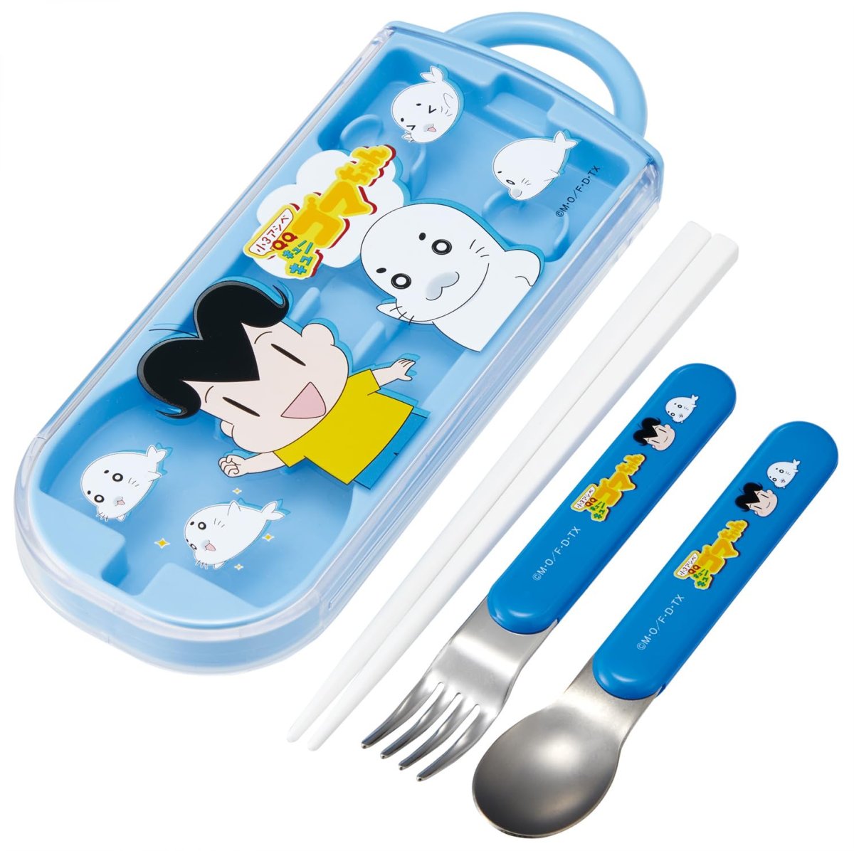 画像1: スケーター（Ｓｋａｔｅｒ） 弁当用箸 子供用 トリオセット 箸 スプーン フォーク １６．５ｃｍ 小３アシベ ＱＱゴマちゃん 男の子 女の子 ＴＡＣＣ２?Ａ (1)