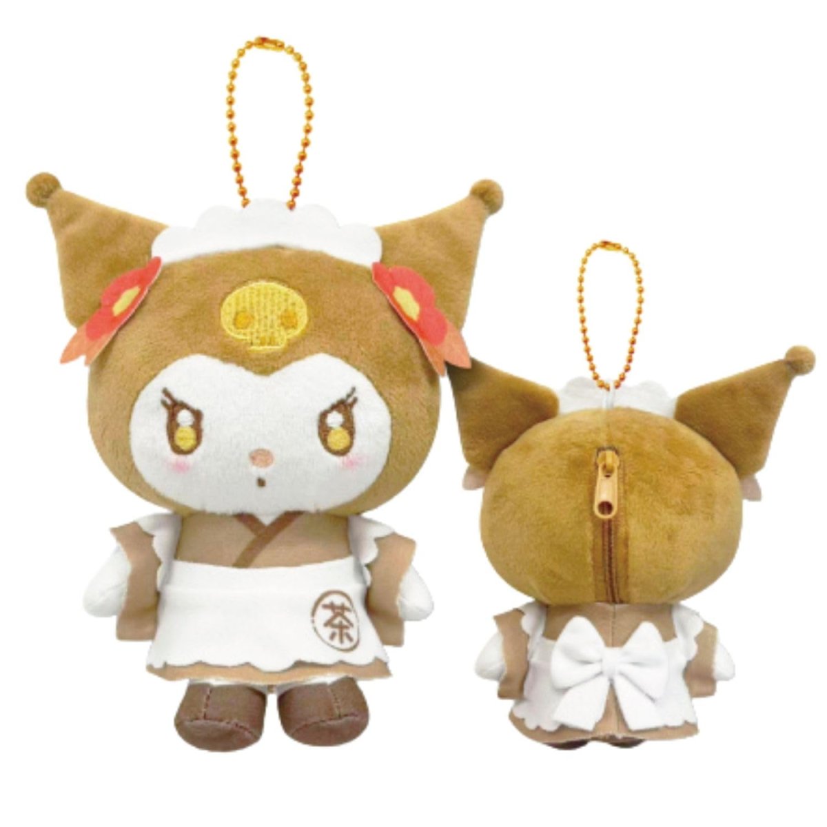 画像1: 畑山商事 マスコットポーチ サンリオ キャラクター ほうじ茶クロミ 約Ｈ１３０ｍｍ（全長） ６３２０３７３０ (1)