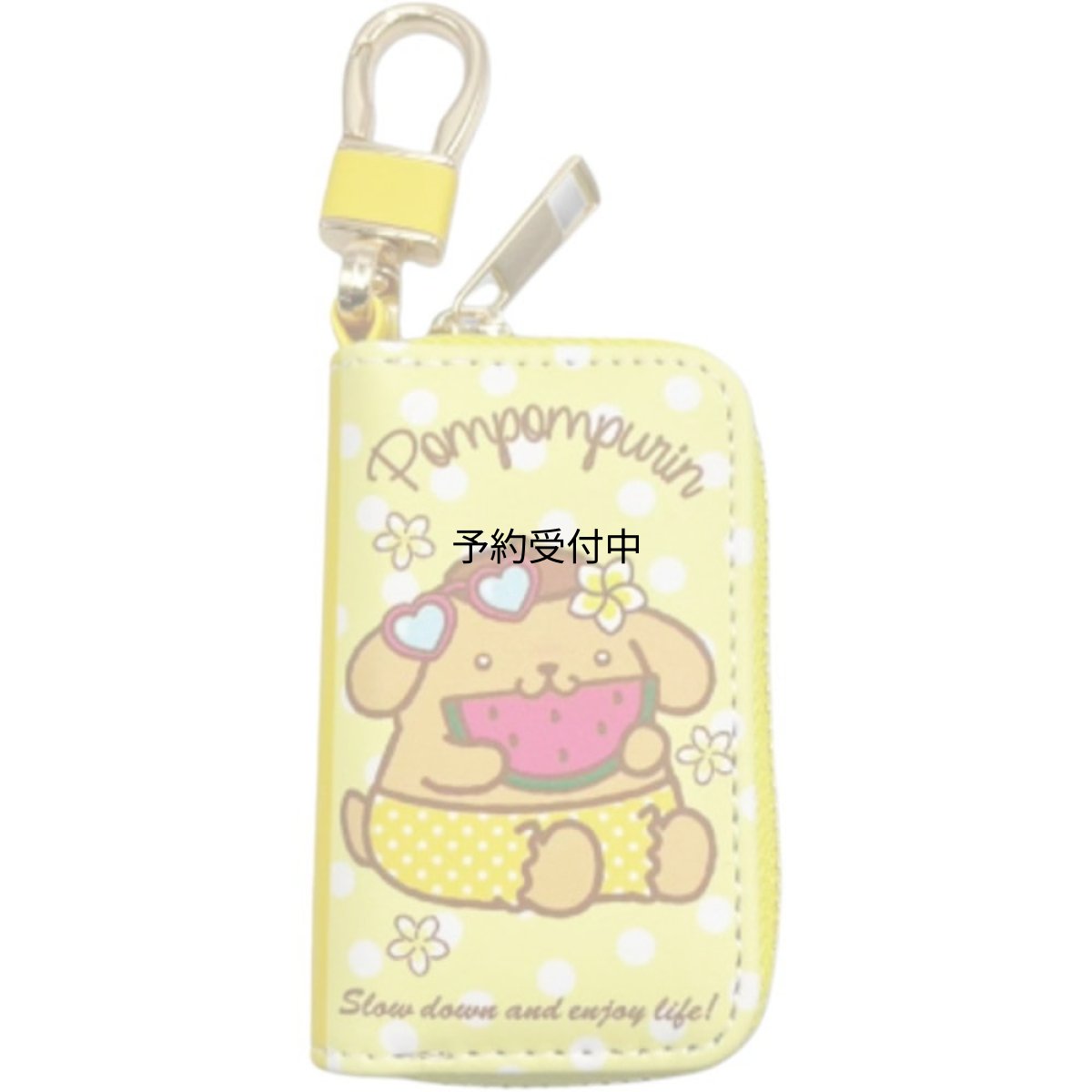 画像1: 畑山商事 サンリオ スマートキーケース ギャル４ ポムポムプリン キーケース スマートキー対応 キーホルダー 二重リング ナスカン付き ３６０度回転 レディース かわいい キャラクター 鍵収納 約Ｈ９×Ｗ５．５×Ｄ２ｃｍ ３４２０３９４４ (1)