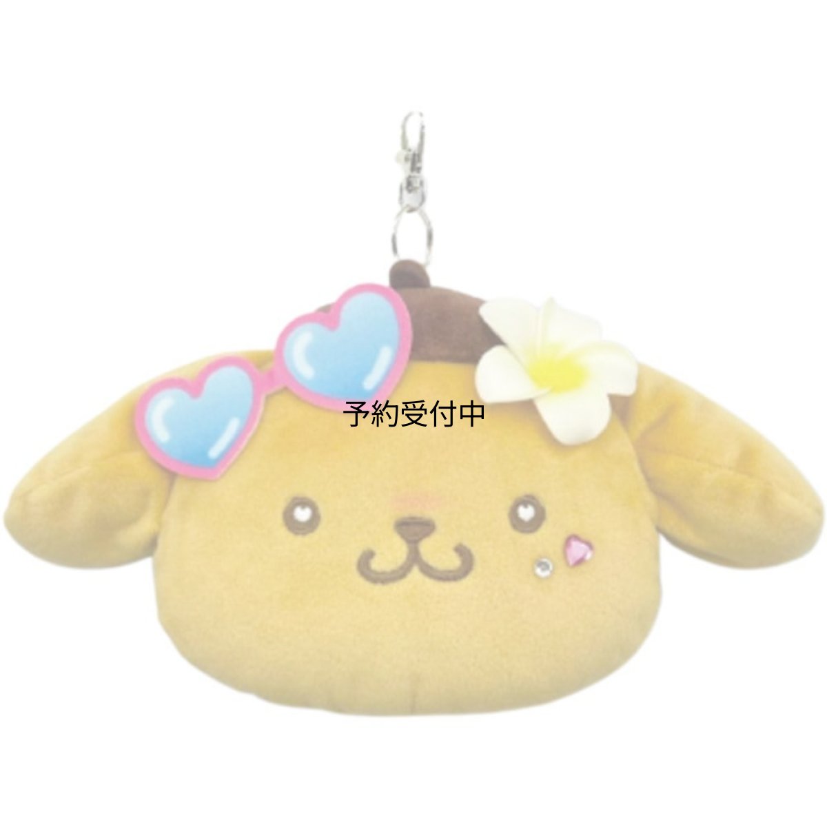 画像1: 畑山商事 サンリオ フェイスリールパスケース ギャル４ ポムポムプリン 定期入れ リール付き パスケース カードケース ラインストーン付き かわいい キャラクター レディース 通学 通勤 約Ｈ１１×Ｗ１３ｃｍ ６３２０３９６９ (1)
