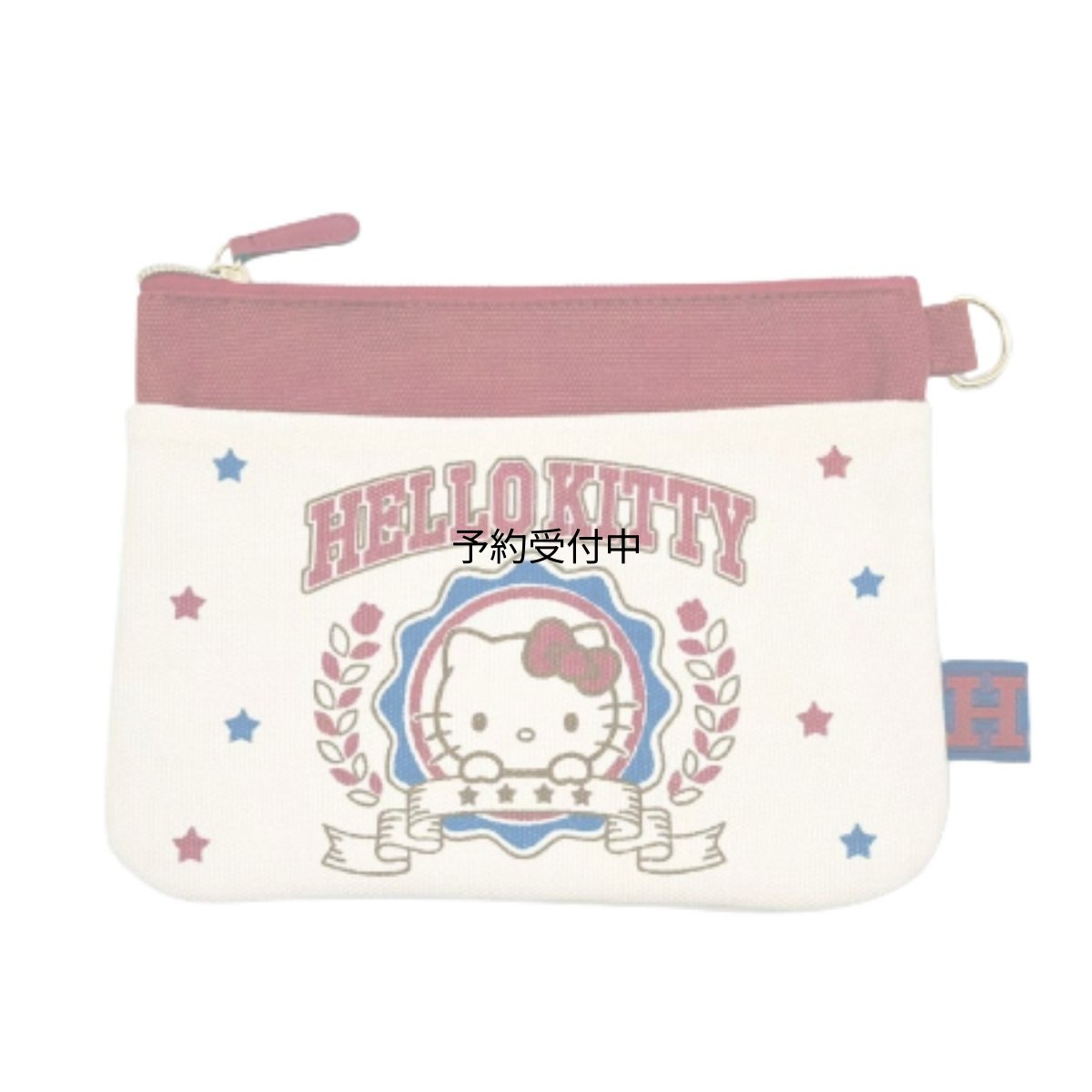 画像1: 畑山商事 ｓａｎｒｉｏ サンリオ 帆布フラットポーチ ハローキティー 約Ｈ１５０ｘＷ２００ｘＤ３０ｍｍ ６４２０３９７２ (1)