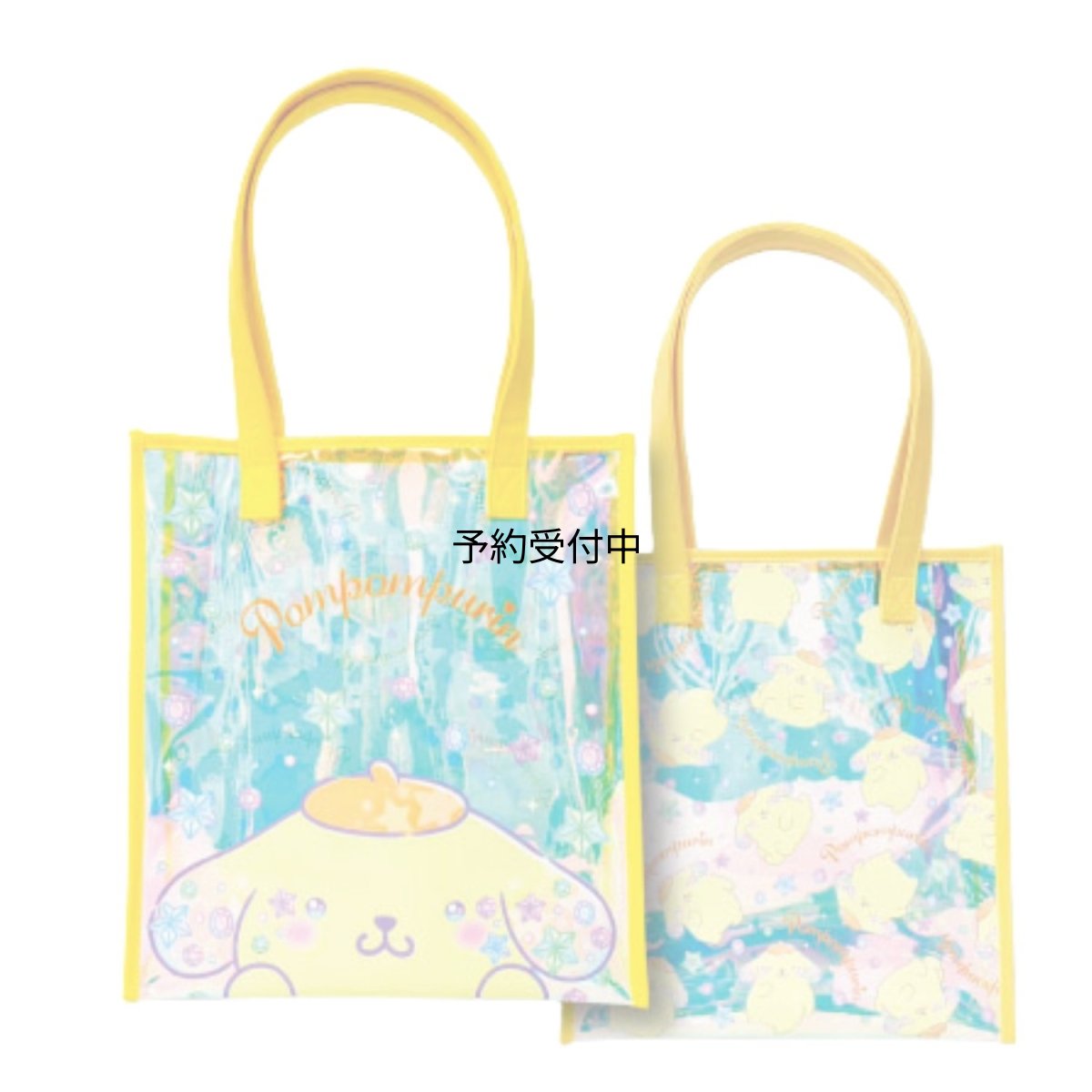 画像1: 畑山商事 サンリオ ｓａｎｒｉｏ トートバッグ キラキラ ポムポムプリン 約Ｈ３４０ｘＷ３１０ｘＤ９０ｍｍ ３４２０４０２７ (1)
