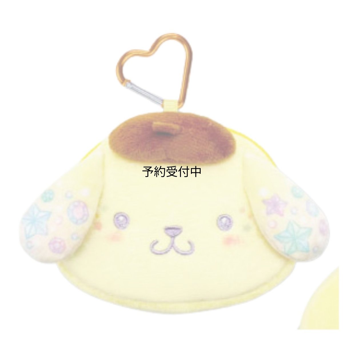 画像1: 畑山商事 サンリオ ｓａｎｒｉｏ ミニフェイスポーチ キラキラ ポムポムプリン 約Ｈ８０ｘＷ１１０ｘＤ２０ｍｍ ６３２０４０３２ (1)