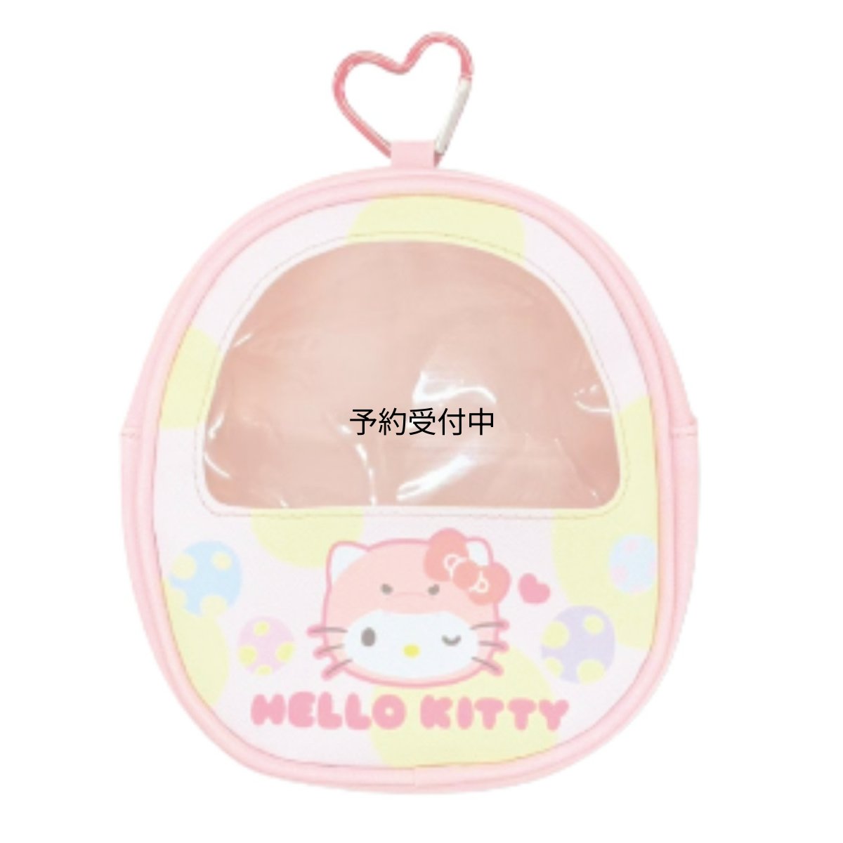 画像1: 畑山商事 ｓａｎｒｉｏ サンリオ たまご型クリア窓付き ポーチ 恐竜 ハローキティー 約Ｈ１６５ｘＷ１５０ｘＤ５５ｍｍ ３４２０４０７３ (1)