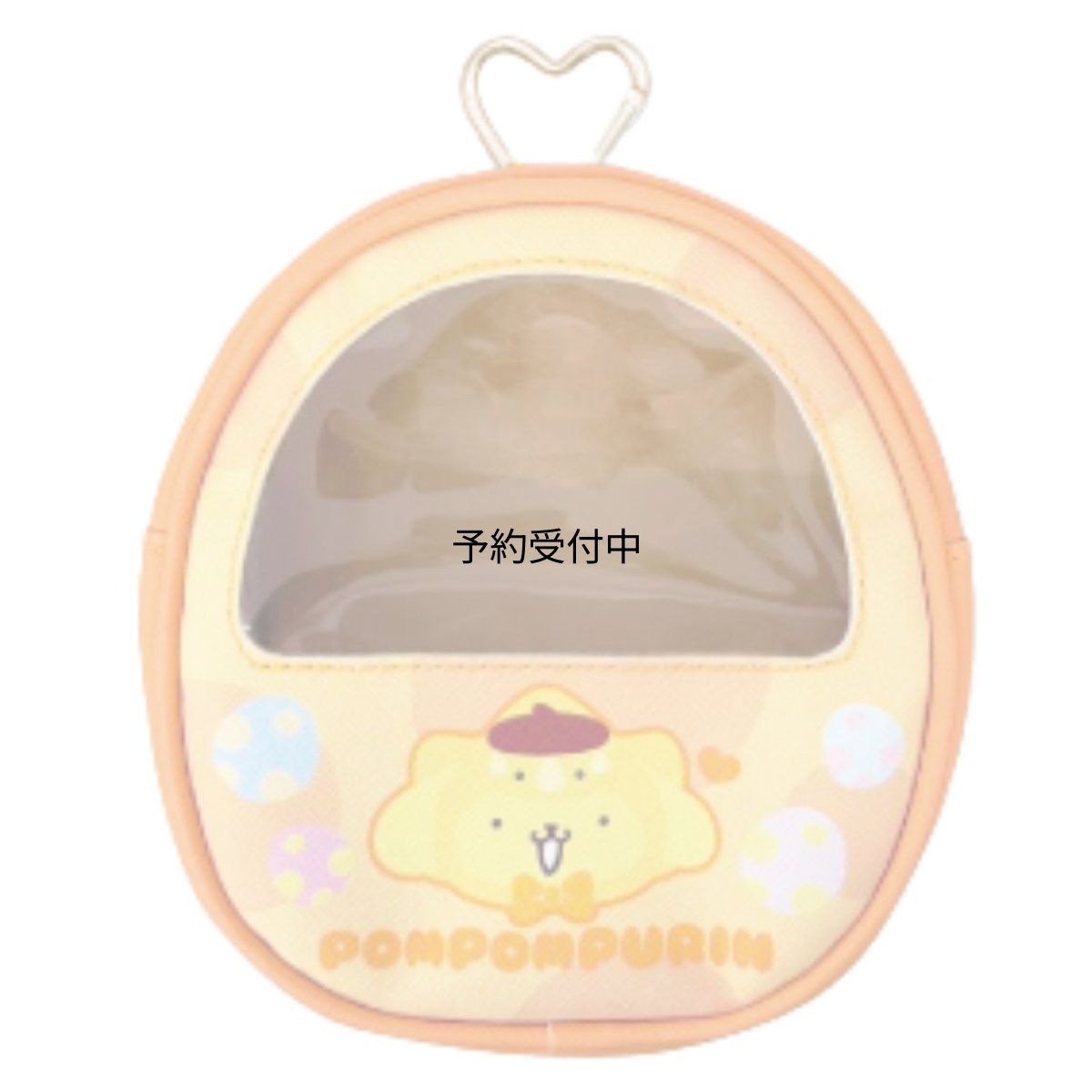 画像1: 畑山商事 ｓａｎｒｉｏ サンリオ たまご型クリア窓付き ポーチ 恐竜 ポムポムプリン 約Ｈ１６５ｘＷ１５０ｘＤ５５ｍｍ ３４２０４０７５ (1)